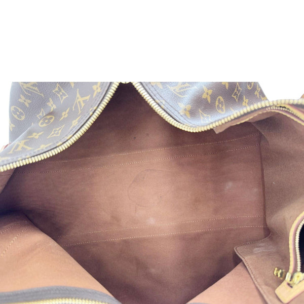 LOUIS VUITTON Keepall 50 Bandouliere Monogram Canvas Travel Bag Brown