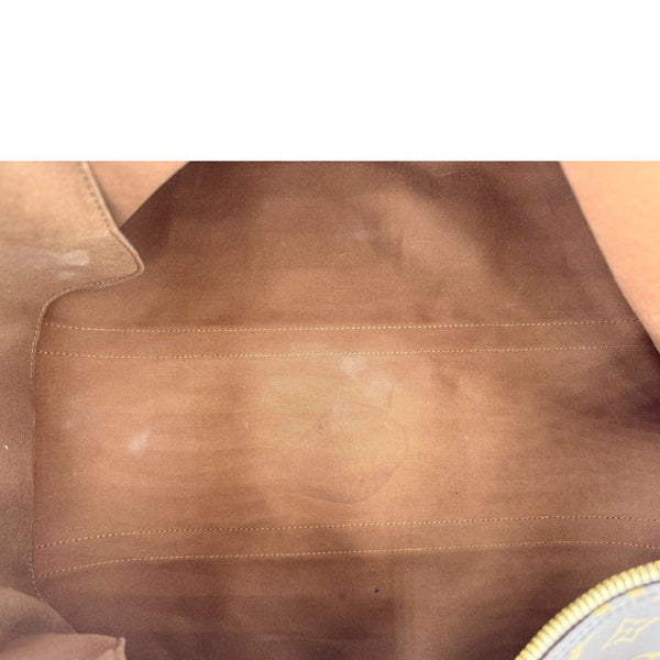 LOUIS VUITTON Keepall 50 Bandouliere Monogram Canvas Travel Bag Brown