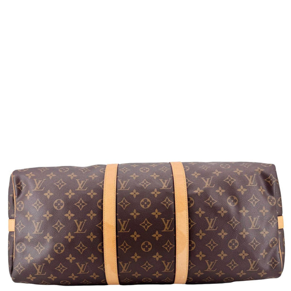 LOUIS VUITTON Keepall 50 Bandouliere Monogram Canvas Travel Bag Brown