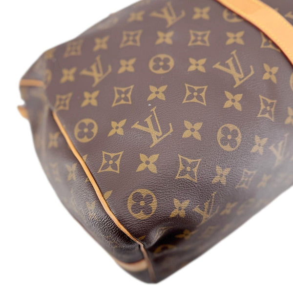 LOUIS VUITTON Keepall 50 Bandouliere Monogram Canvas Travel Bag Brown