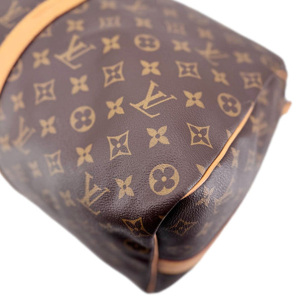 LOUIS VUITTON Keepall 50 Bandouliere Monogram Canvas Travel Bag Brown
