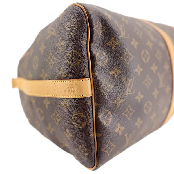 LOUIS VUITTON Keepall 50 Bandouliere Monogram Canvas Travel Bag Brown