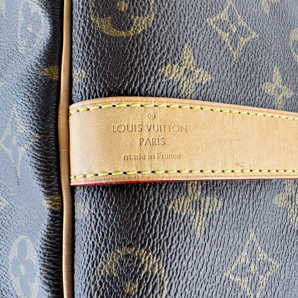 LOUIS VUITTON Keepall 50 Bandouliere Monogram Canvas Travel Bag Brown