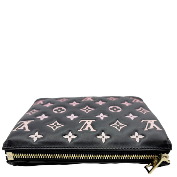 LOUIS VUITTON Coussin BB Monogram Embossed Leather Shoulder Bag Black