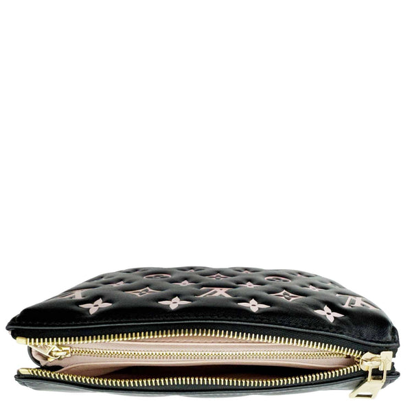 LOUIS VUITTON Coussin BB Monogram Embossed Leather Shoulder Bag Black