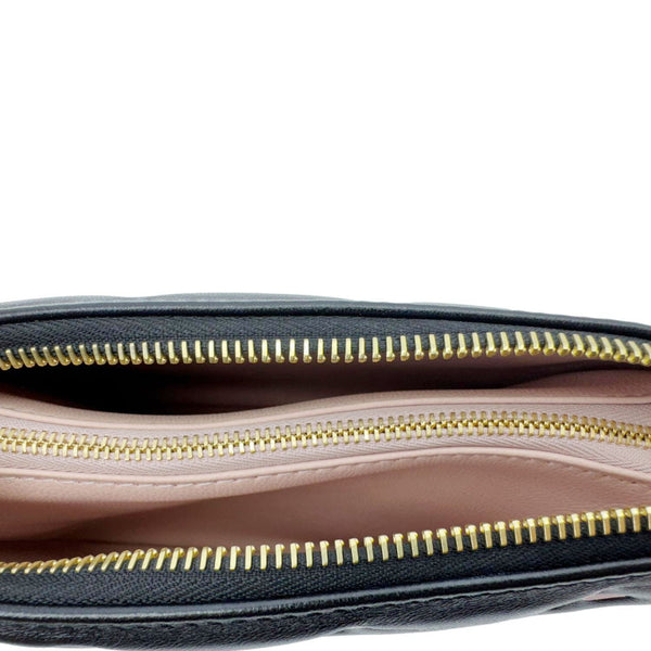 LOUIS VUITTON Coussin BB Monogram Embossed Leather Shoulder Bag Black