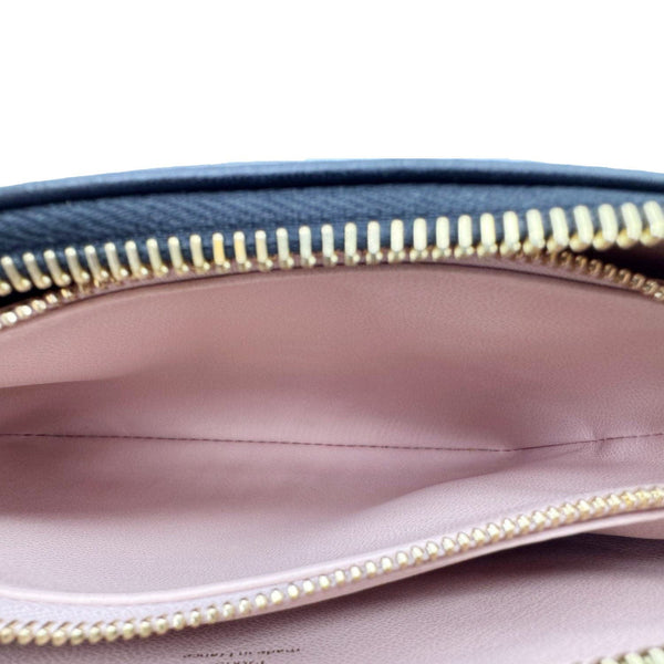 LOUIS VUITTON Coussin BB Monogram Embossed Leather Shoulder Bag Black