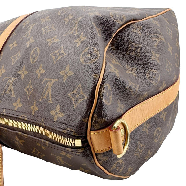 LOUIS VUITTON Keepall 50 Bandouliere Monogram Canvas Travel Bag Brown