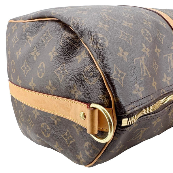 LOUIS VUITTON Keepall 50 Bandouliere Monogram Canvas Travel Bag Brown