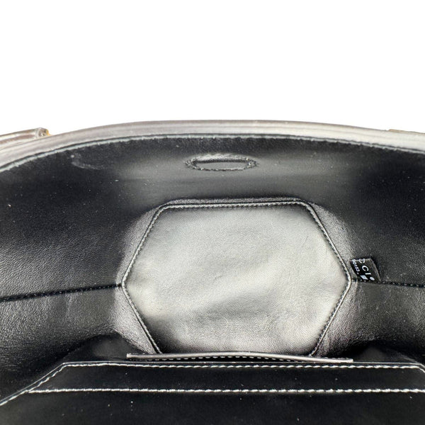 GUCCI Bamboo Top Handle Mini Leather Tote Bag Black 805832