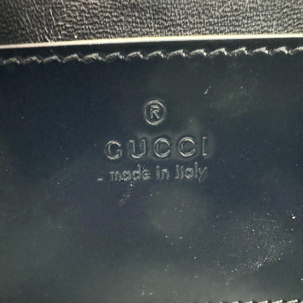 GUCCI Bamboo Top Handle Mini Leather Tote Bag Black 805832