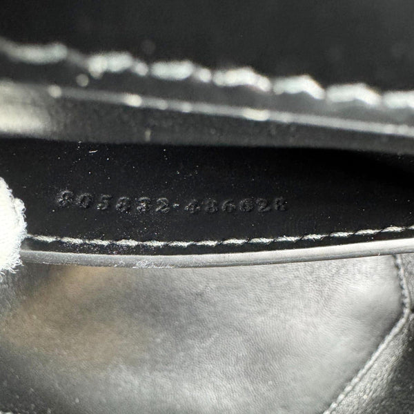 GUCCI Bamboo Top Handle Mini Leather Tote Bag Black 805832