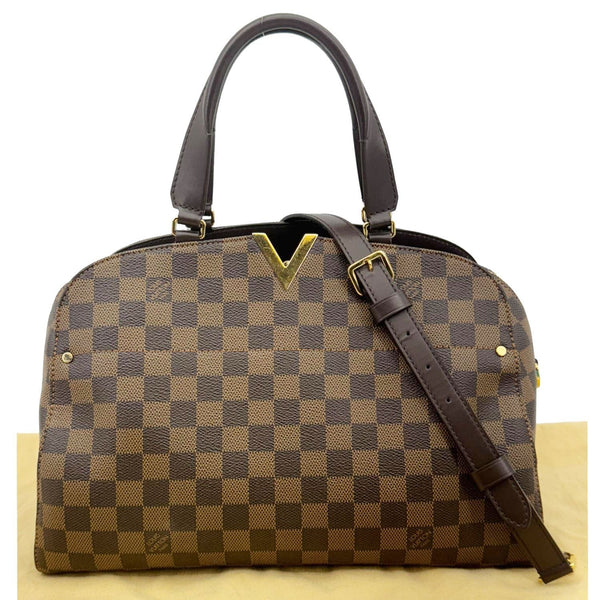 LOUIS VUITTON Kensington Bowling Damier Ebene Shoulder Bag Brown
