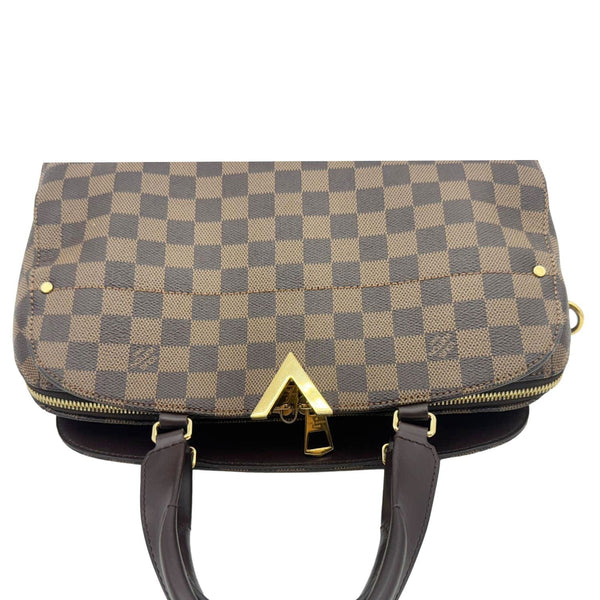 LOUIS VUITTON Kensington Bowling Damier Ebene Shoulder Bag Brown
