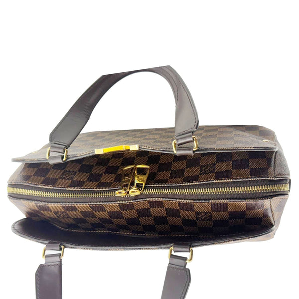 LOUIS VUITTON Kensington Bowling Damier Ebene Shoulder Bag Brown