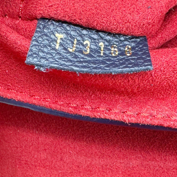 LOUIS VUITTON Saint Sulpice PM Empreinte Leather Crossbody Bag Navy Blue