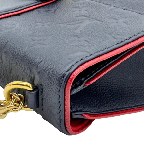 LOUIS VUITTON Saint Sulpice PM Empreinte Leather Crossbody Bag Navy Blue