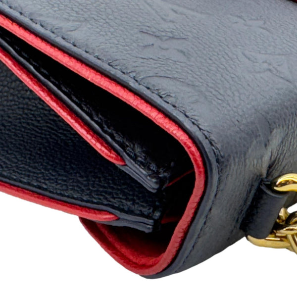 LOUIS VUITTON Saint Sulpice PM Empreinte Leather Crossbody Bag Navy Blue