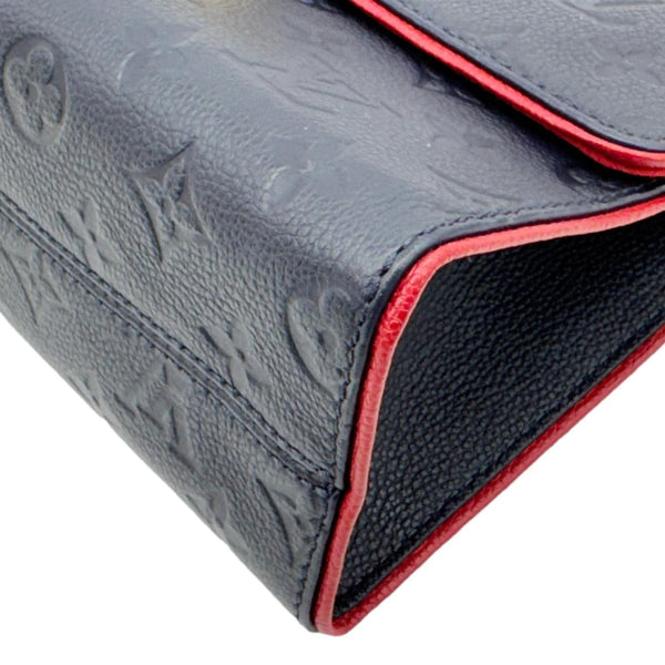 LOUIS VUITTON Saint Sulpice PM Empreinte Leather Crossbody Bag Navy Blue