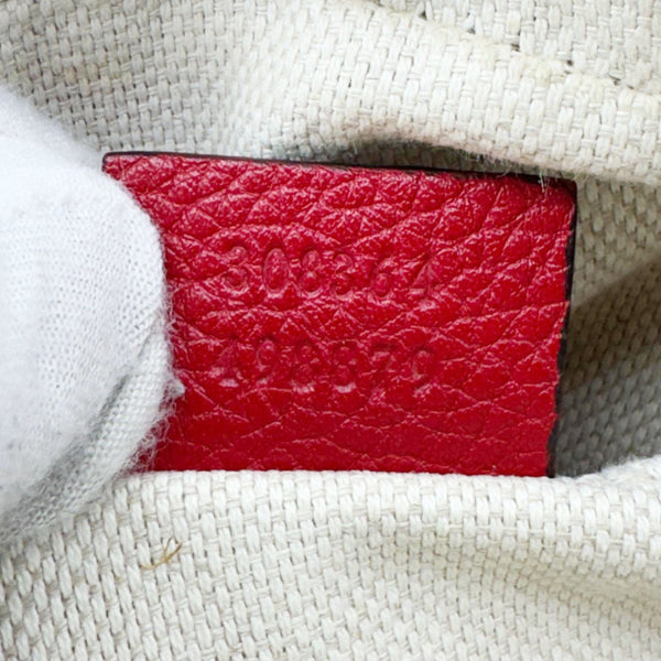 GUCCI Soho Disco Camera Leather Crossbody Bag Red 308364