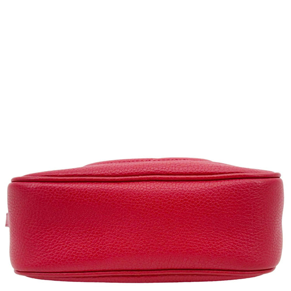 GUCCI Soho Disco Camera Leather Crossbody Bag Red 308364