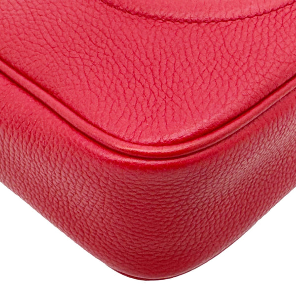 GUCCI Soho Disco Camera Leather Crossbody Bag Red 308364