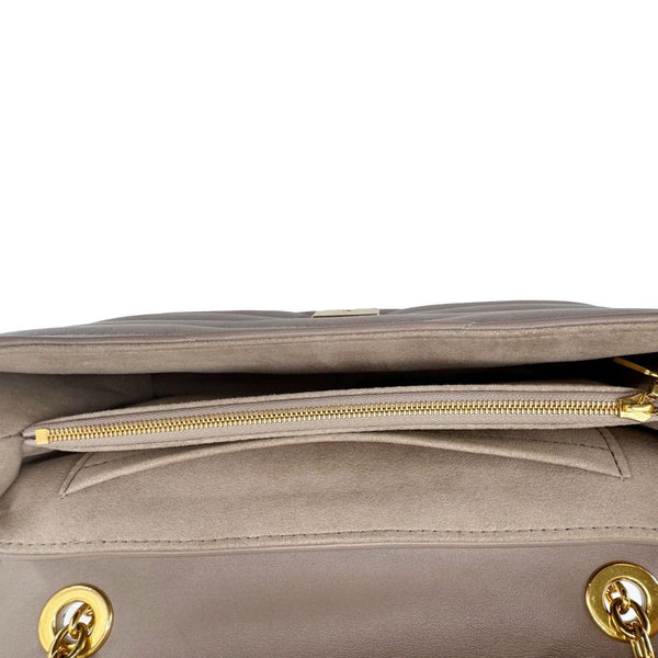 LOUIS VUITTON New Wave Chain MM Calfskin Leather Shoulder Bag Beige