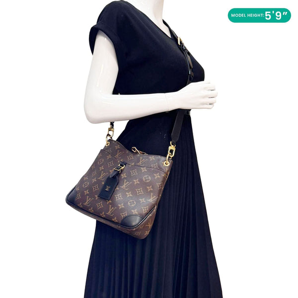 LOUIS VUITTON Odeon NM PM Monogram Canvas Shoulder Bag Brown