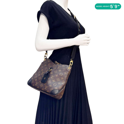 LOUIS VUITTON Odeon NM PM Monogram Canvas Shoulder Bag Brown