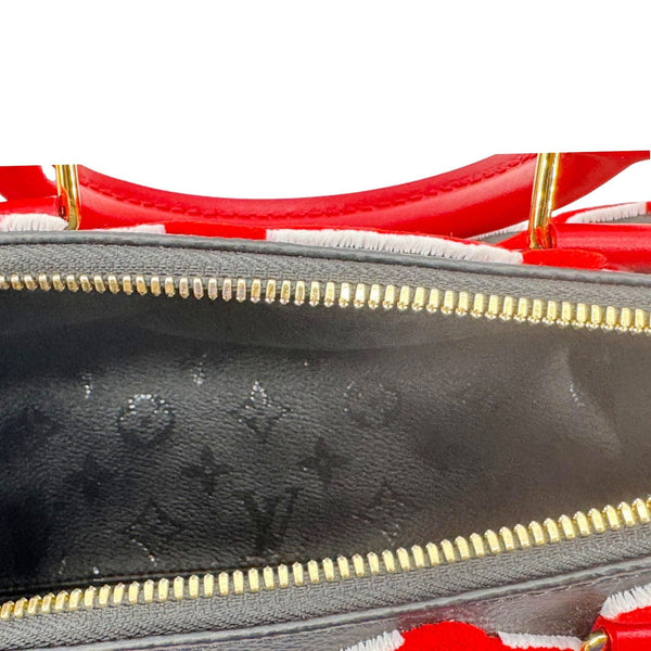 LOUIS VUITTON X UF Speedy Bandouliere 25 Tufted Monogram Satchel Bag Red