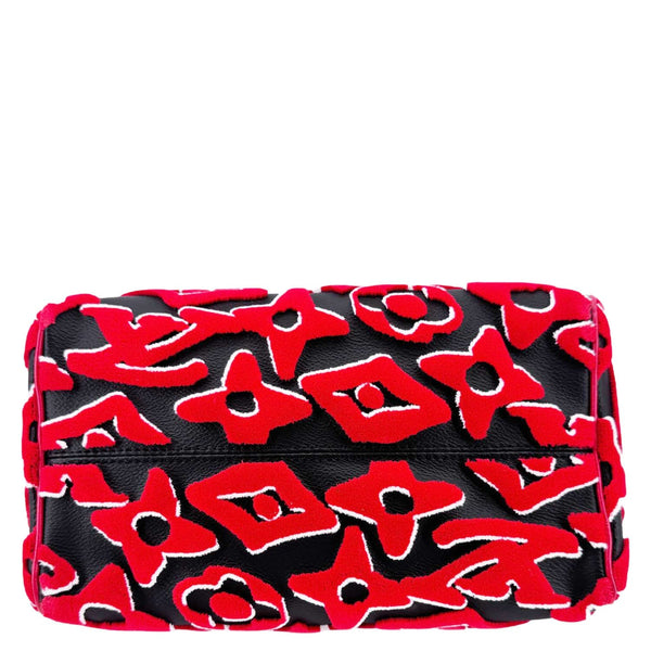 LOUIS VUITTON X UF Speedy Bandouliere 25 Tufted Monogram Satchel Bag Red