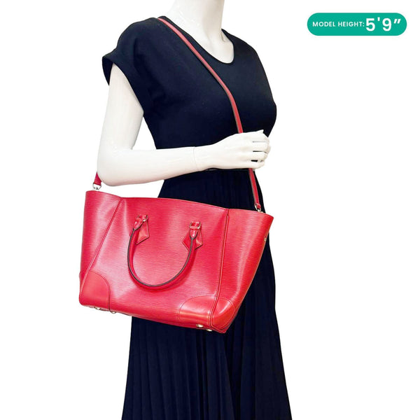 LOUIS VUITTON Phenix MM Epi Leather Shoulder Bag Red