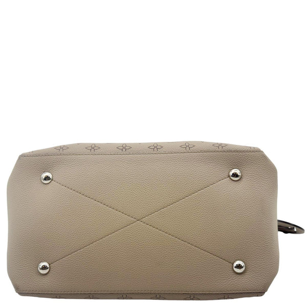 LOUIS VUITTON Beaubourg Mahina MM Leather Hobo Shoulder Bag Galet