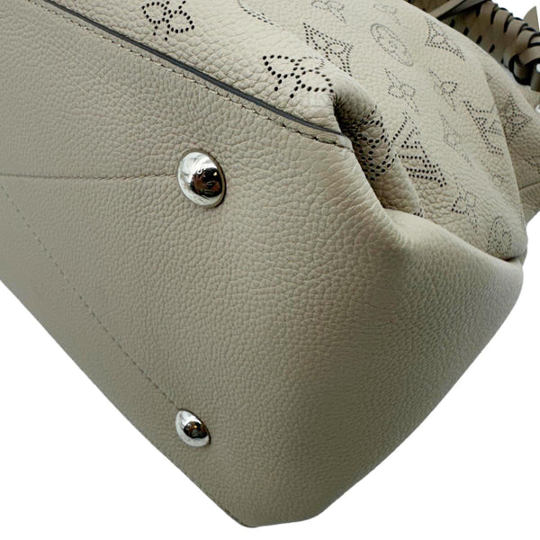 LOUIS VUITTON Beaubourg Mahina MM Leather Hobo Shoulder Bag Galet