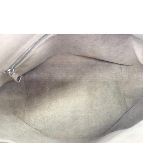 LOUIS VUITTON Beaubourg Mahina MM Leather Hobo Shoulder Bag Galet