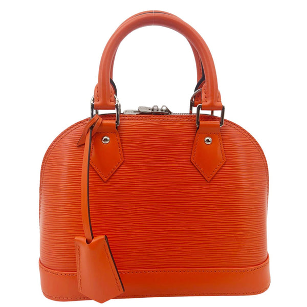 LOUIS VUITTON Alma BB Epi Leather Crossbody Bag Orange