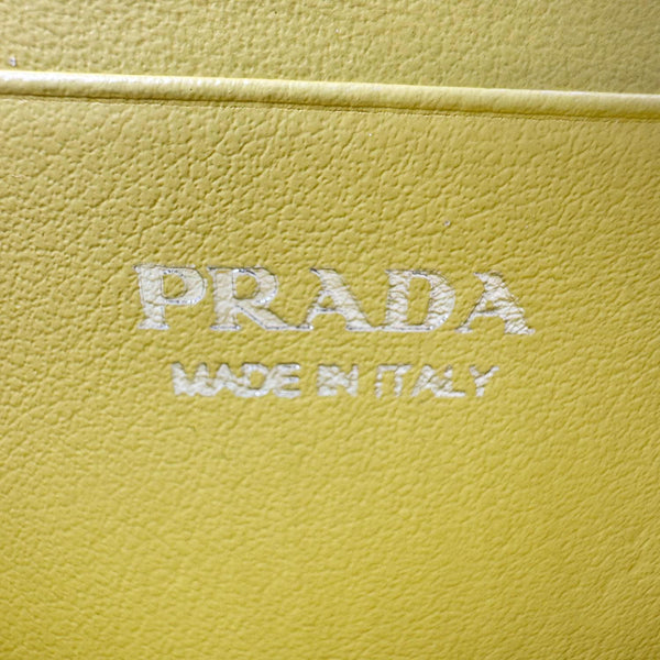 PRADA Triangle Logo Crystal Satin Chain Card Holder Shoulder Bag Gold