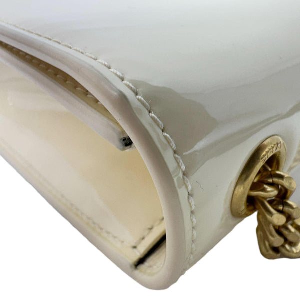 YVES SAINT LAURENT Kate Small Patent Leather Crossbody Bag Off White