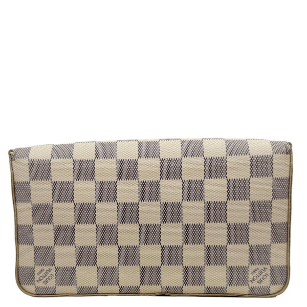 LOUIS VUITTON Felicie Pochette Damier Azur Crossbody Bag Rose Ballerine