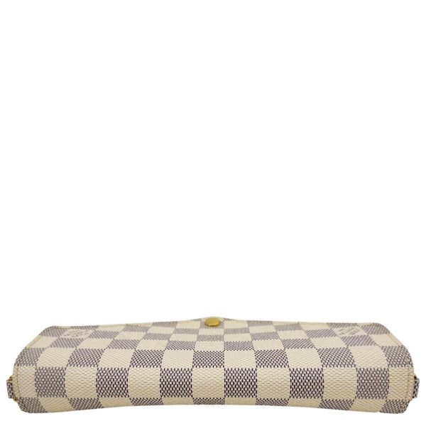 LOUIS VUITTON Felicie Pochette Damier Azur Crossbody Bag Rose Ballerine