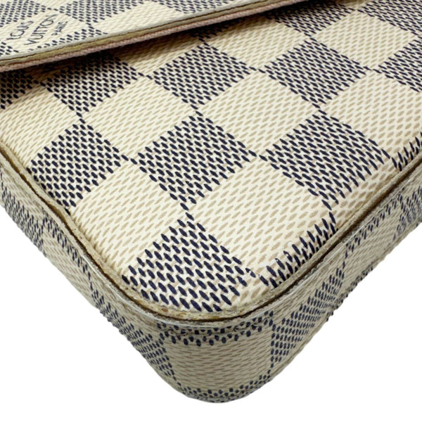 LOUIS VUITTON Felicie Pochette Damier Azur Crossbody Bag Rose Ballerine