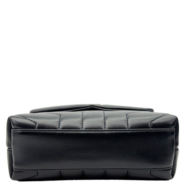 YVES SAINT LAURENT Loulou Toy Calfskin Leather Crossbody Bag Black