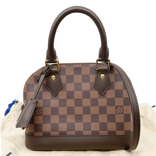 LOUIS VUITTON Alma BB Damier Ebene Crossbody Bag Brown