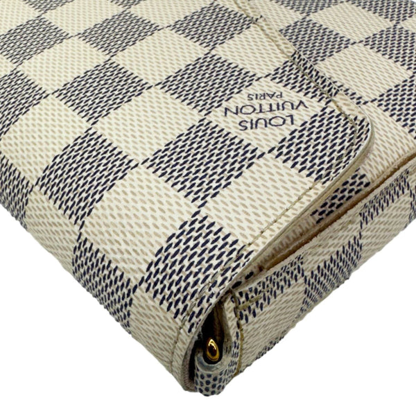 LOUIS VUITTON Felicie Pochette Damier Azur Crossbody Bag Rose Ballerine