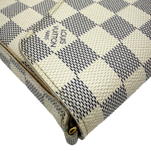 LOUIS VUITTON Felicie Pochette Damier Azur Crossbody Bag Rose Ballerine