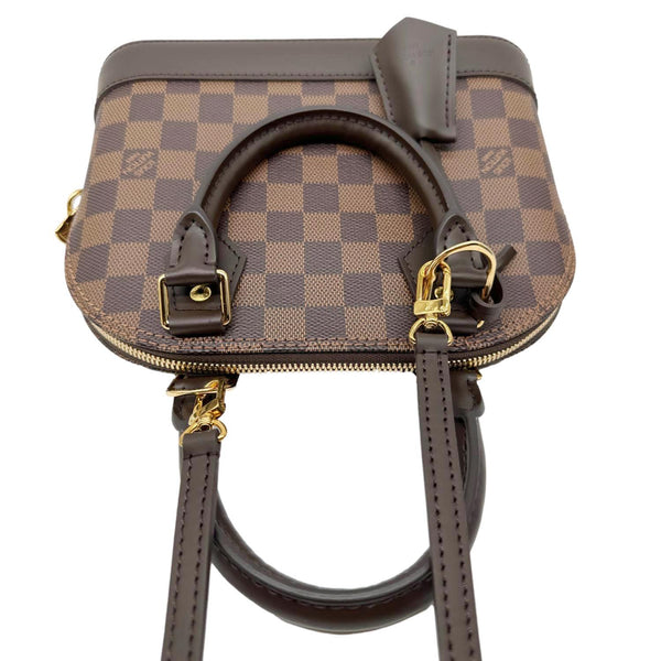 LOUIS VUITTON Alma BB Damier Ebene Crossbody Bag Brown