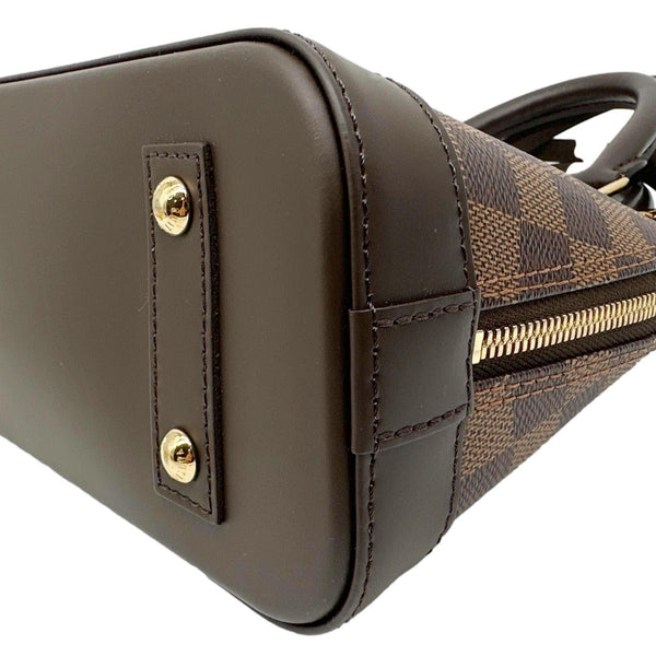 LOUIS VUITTON Alma BB Damier Ebene Crossbody Bag Brown