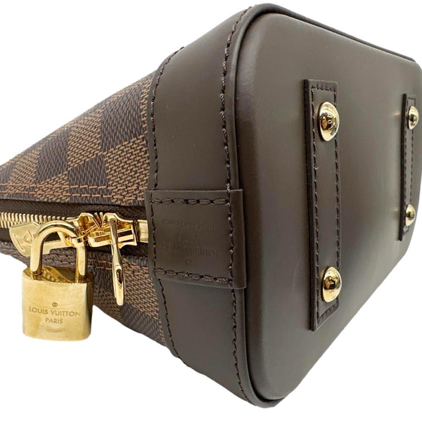 LOUIS VUITTON Alma BB Damier Ebene Crossbody Bag Brown