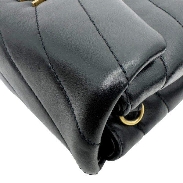 YVES SAINT LAURENT Loulou Toy Calfskin Leather Crossbody Bag Black