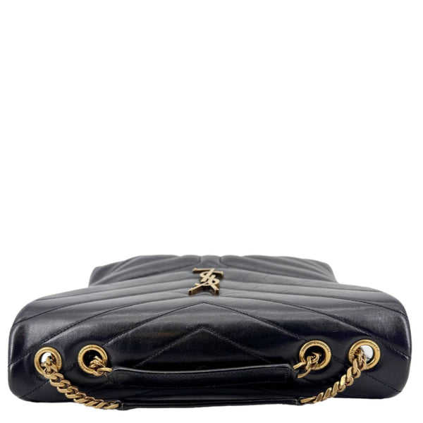 YVES SAINT LAURENT Loulou Large Matelasse Leather Chain Shoulder Bag Black